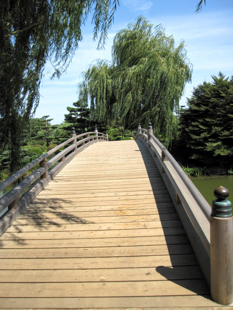 Bridge at the Chicago Botanic Garden.