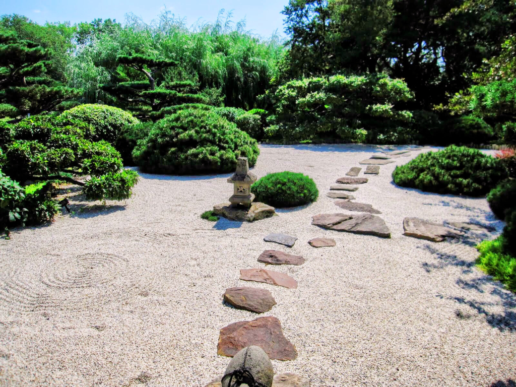 Zen Pathway in the Japanese Garden.