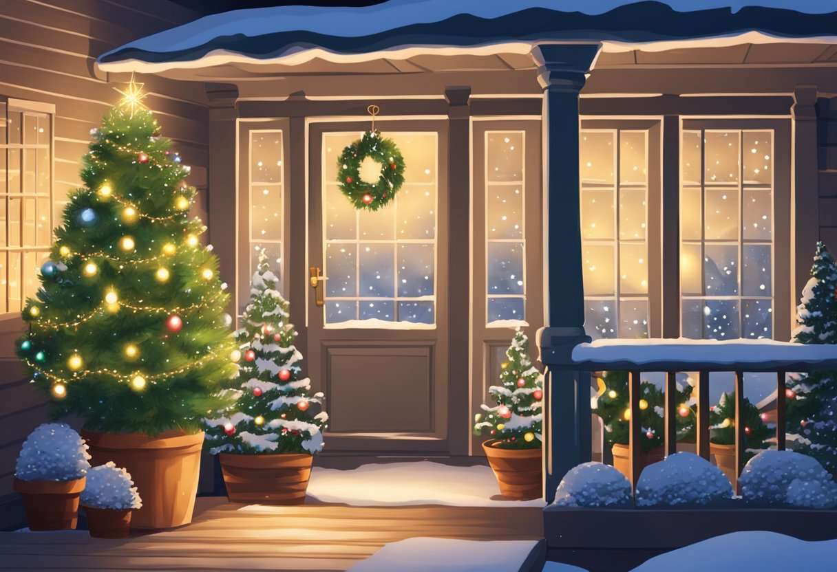 Maintain your plants when decorating your balcony garden for Christmas.