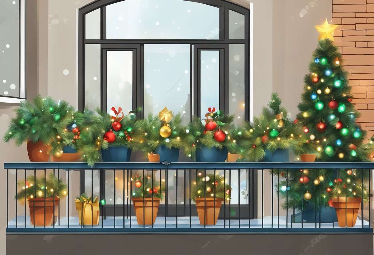 Think "sustainability" when decorating your balcony garden for Christmas.