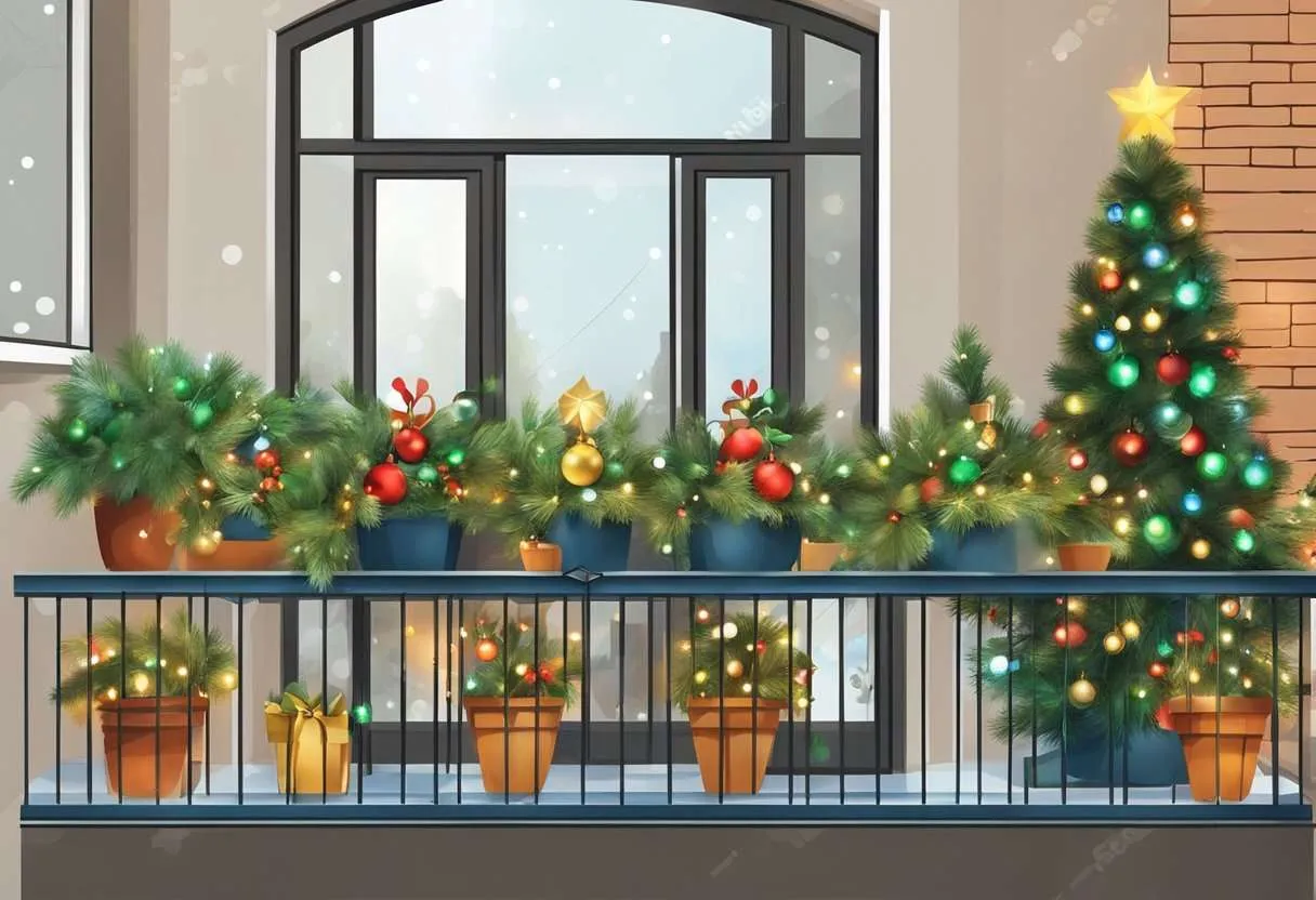Think "sustainability" when decorating your balcony garden for Christmas.