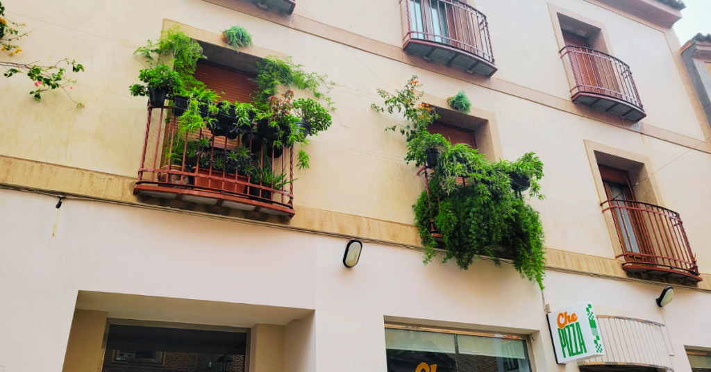 One of the pretty balconies of Zafra, Spain.